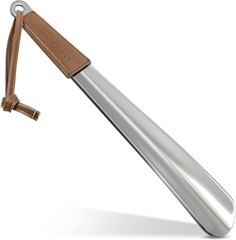 Charmount Metal Shoe Horn - 12 Inch Long Shoe Horns for Senior, Men, Women, Kids, Stainless Steel Shoehorn with Handle (Durable, Upgraded 2mm Thick) - Image 1